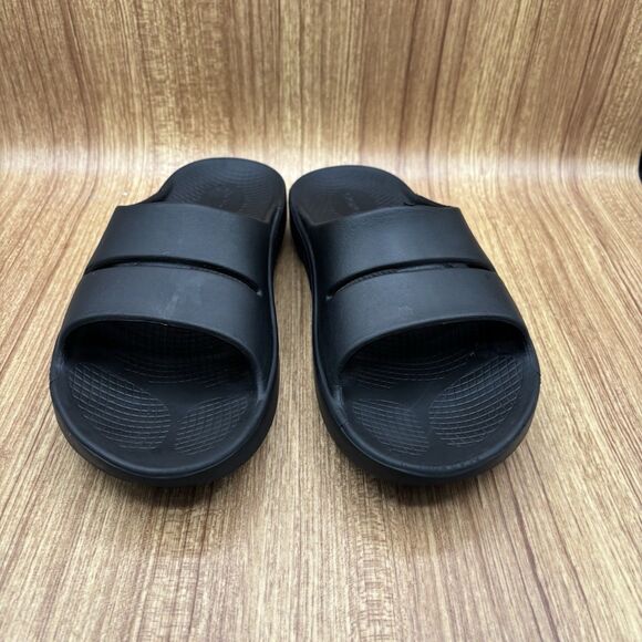 OOFOS OOahh Slide Sandals Black Eu 41 Lightweight Recovery Mens 8 Womens 10 main image 3
